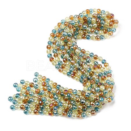 Electroplate Glass Beads Strands EGLA-D300-06-8mm-24-1