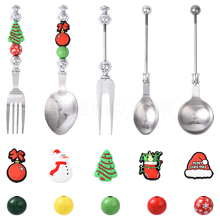 5Pcs 5 Styles 201 Stainless Steel Tableware FIND-YW0009-61-1