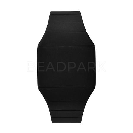 Fashion Touch Screen Rectangle LED Light Silicon Electronic Wristwatches WACH-N045-04D-1