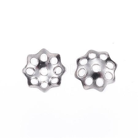 Tarnish Resistant 201 Stainless Steel Bead Caps STAS-F040-21A-P-1