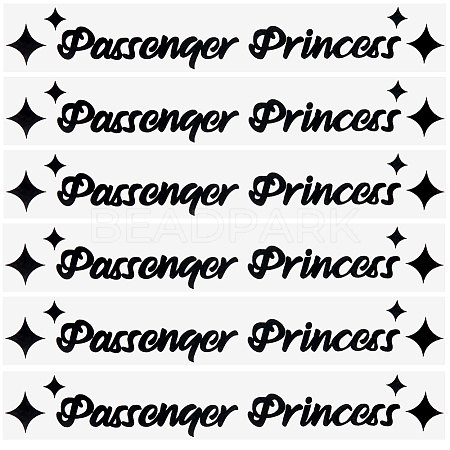 PVC Passenger Princess Self Adhesive Car Stickers STIC-WH0013-11D-1