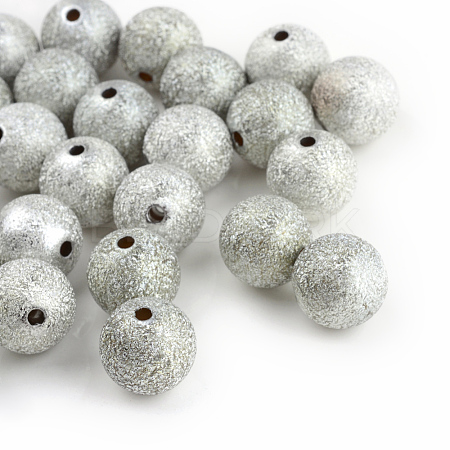 Spray Painted Acrylic Beads ACRP-Q018-8mm-001-1