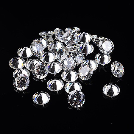 Diamond Shape Glass Rhinestone Cabochons RGLA-J007-6mm-01-1