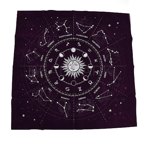 Square Polyester Zodiac Tarot Cloth AJEW-P131-01-1