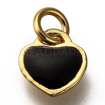 Enamel Brass Charms KK-G364-17G-02-1