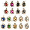 18Pcs 9 Colors UV Plating Alloy Pendants ALRI-TA0001-20-2