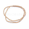 Electroplate Opaque Glass Beads Strands X-EGLA-J144-HP-B01-2