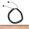 Adjustable Natural Moss Agate Braided Bead Bracelets BJEW-F369-A19-3