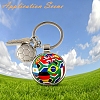 Football Alloy Sublimation Blanks Keychains AL-CBAF9A1-02P-04-4