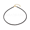 Natural Dyed & Heated Black Agate Beaded Necklaces for Women NJEW-JN03789-06-1
