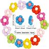 14Pcs 7 Colors Wool Needle Felting Flower Crafts DIY-FG0003-06-2