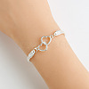 Double Heart Alloy Link Bracelets FS-WGC61CE-02-2