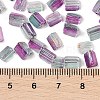 Transparent Spray Painted Glass Seed Beads SEED-L011-10A-02-4