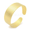 Ion Plating(IP) 304 Stainless Steel Textured Open Cuff Bangles for Women STAS-M001-16G-1