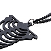 Halloween Breastbone Skull Acrylic Pendant Necklace for Women HAWE-PW0001-228-2