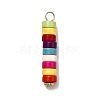 Dyed Synthetic Turquoise Column Pendants PALLOY-JF04536-02-3