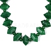 Natural Malaysia Jade Round & Cone Beaded Necklaces NJEW-N064-03H-3