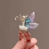 Crystal Rhinestone Ballet Dancer Fairy Brooch Pin JBR083A-1