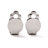 Non-Tarnish 316 Stainless Steel Clip-on Earring Findings STAS-I187-04A-P-2