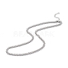 304 Stainless Steel Cobs Chain Necklace for Men Women STAS-B039-09P-1