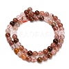 Natural Red Rutilated Quartz Beads Strands G-G300-A02-6mm-3