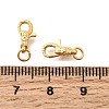 Brass Micro Pave Clear Cubic Zirconia Lobster Claw Clasps KK-G600-25G-03-3