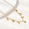 Brass Micro Pave Cubic Zirconia Star Pendant Necklaces NJEW-B157-12G-2