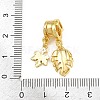 Brass Micro Pave Clear Cubic Zirconia Pendants CU-CBAD306-08G-01-3