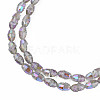 Electroplate Transparent Glass Beads Strands EGLA-N002-35-C01-3