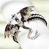 Pterosaur Alloy Enamel & Rhinestones Link Bracelets BJEW-A165-01B-3