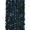 Electroplate Opaque Solid Color Glass Beads Strands LS-EGLA-A044-P3mm-L12-2