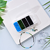 6000Pcs 5 Colors Frosted Opaque Glass Seed Beads SEED-YW0001-17-6