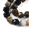 Natural Petrified Wood Beads Strands G-T139-8mm-52-4