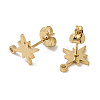 Ion Plating(IP) 304 Stainless Steel Stud Earring Findings STAS-I206-57G-2