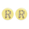 Brass Micro Pave Clear Cubic Zirconia Beads KK-T030-LA843-RX3-1