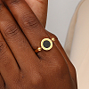 Roman Numerals Brass Finger Ring IJ4807-06-3