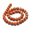 Natural Orange Calcite Beads Strands G-E576-74B-2