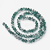 Electroplate Transparent Glass Beads Strands LS-EGLA-A034-T8mm-M15-2