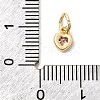 Brass Cubic Zirconia Charms KK-G554-02C-03-3