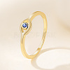 Evil Eye 925 Sterling Silver Micro Pave Cubic Zirconia Finger Rings for Women FS-WG42376-07-3