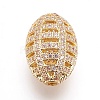 Brass Micro Pave Cubic Zirconia Beads ZIRC-F090-02-A-2