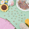 240Pcs 12 Colors ABS Plastic Imitation Pearl Locking Stitch Markers PALLOY-BC00007-4