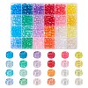 600Pcs 24 Style Transparent Plastic Beads KY-YW0001-48-1