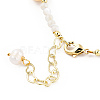 Natural White Shell & Pearl Beaded Bracelet for Women BJEW-T021-01G-4