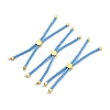 Half Finished Twisted Milan Rope Slider Bracelets FIND-G032-01G-15-1