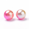 Rainbow Acrylic Imitation Pearl Beads OACR-R065-5mm-A04-2