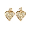 Brass Micro Pave Cubic Zirconia Pendants ZIRC-I367-07G-15-1