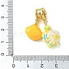 Brass Micro Pave Clear Cubic Zirconia Pendants KK-CBA74BF-13G-4