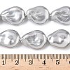 Electroplate Opaque Glass Imitation Pearl Strands EGLA-D302-02B-4