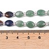 Cherry Quartz Glass & Natural  Rhodonite & Sodalite & Green Aventurin & Crazy Agate Beads Strands G-Z135-A12-6